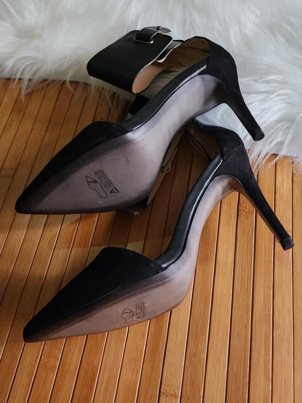 Zara Trafaluc Heels Ankle Cuff Stiletto Shoes - Picture 3 of 9